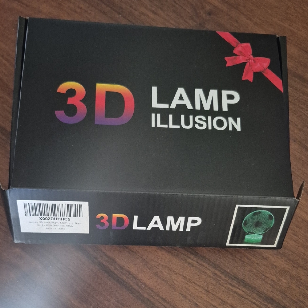3D Lamp Illusion - Black Gift Box